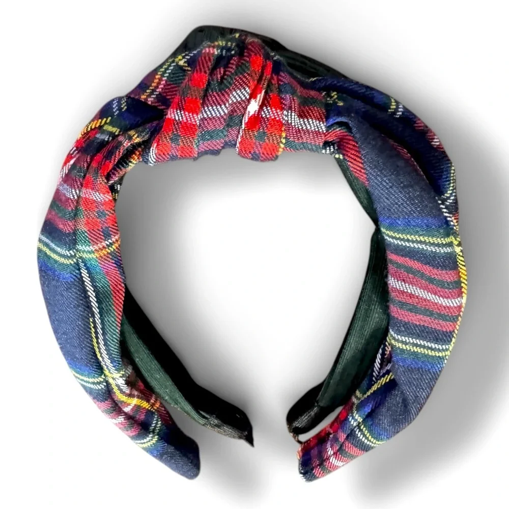 3 for $5! NWT J. Crew Classic Plaid Headband + Free Coordinating Green Headband
